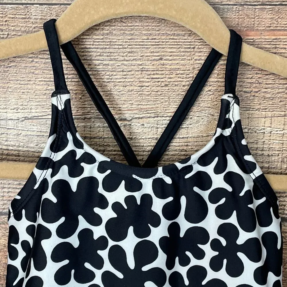 Marimekko For Target White Black Mod Tankini Swim Top SZ XS